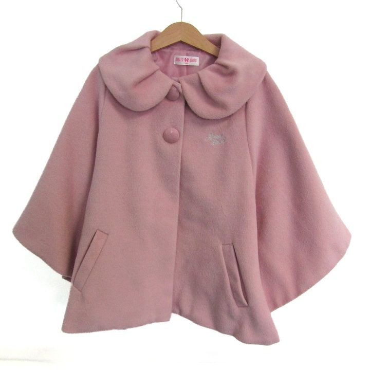 メゾピアノ ケープ ビックカラーコート アウター キッズ 女の子用 140