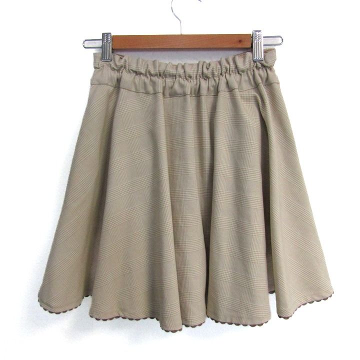 メゾピアノ フレアスカート チェック柄 ボトムス キッズ 女の子用 S