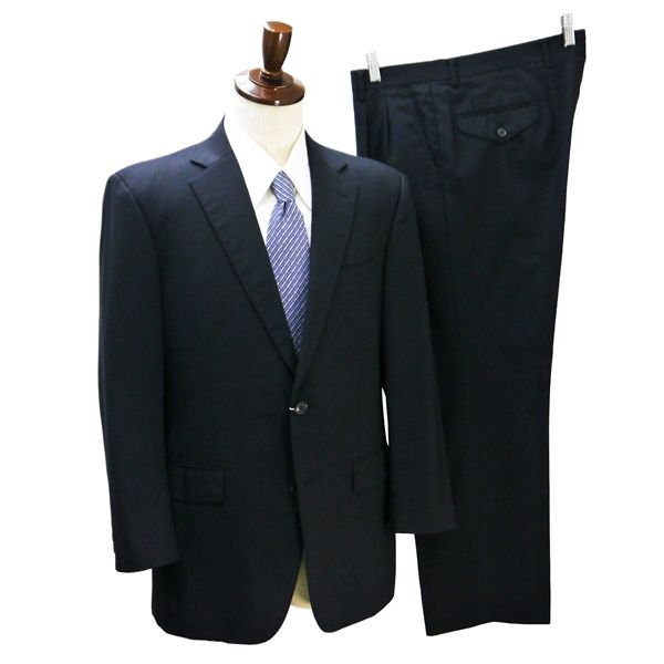 BELLUMORE 2つボタン シングルスーツ AB6 L ダークネイビー 濃紺色
