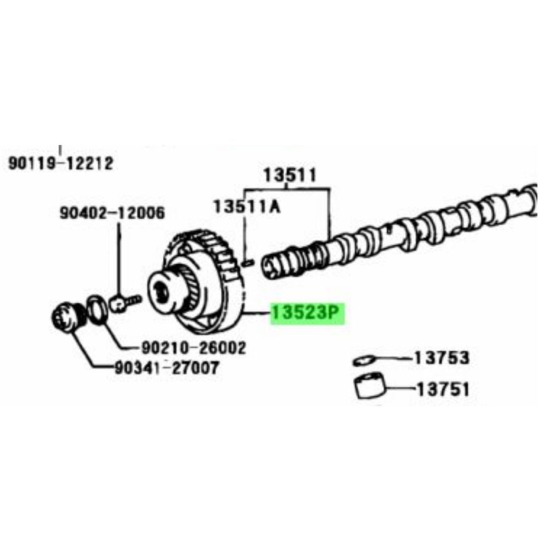 SOARER【純正新品】トヨタ VVT-i カムシャフトタイミング プーリー 左側 LH 1JZGTE 2JZGTE JZZ30 エンジン制御 VVTi CAM PULLEY カムシャフト \u2013 1JZ-GTE VVT-i - GCG TURBOS
