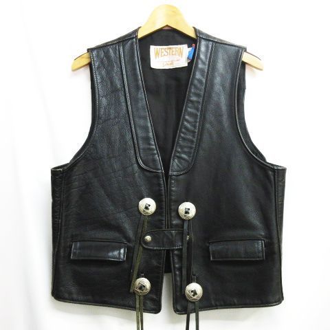 Schott ショット レザー ベスト USA コンチョ ウエスタン バイクウェア