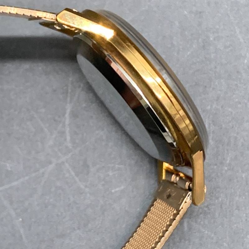 稼動　腕時計　SEIKO セイコー　オーバル　ゴールド　新品ベルト　J94 MORELLATO（モレラート） セイコー ドルチェ ラウンドケース 用 SEIKO