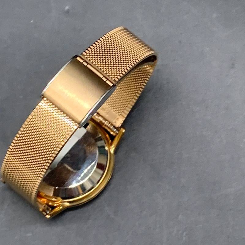 稼動　腕時計　SEIKO セイコー　オーバル　ゴールド　新品ベルト　J94 MORELLATO（モレラート） セイコー ドルチェ ラウンドケース 用 SEIKO