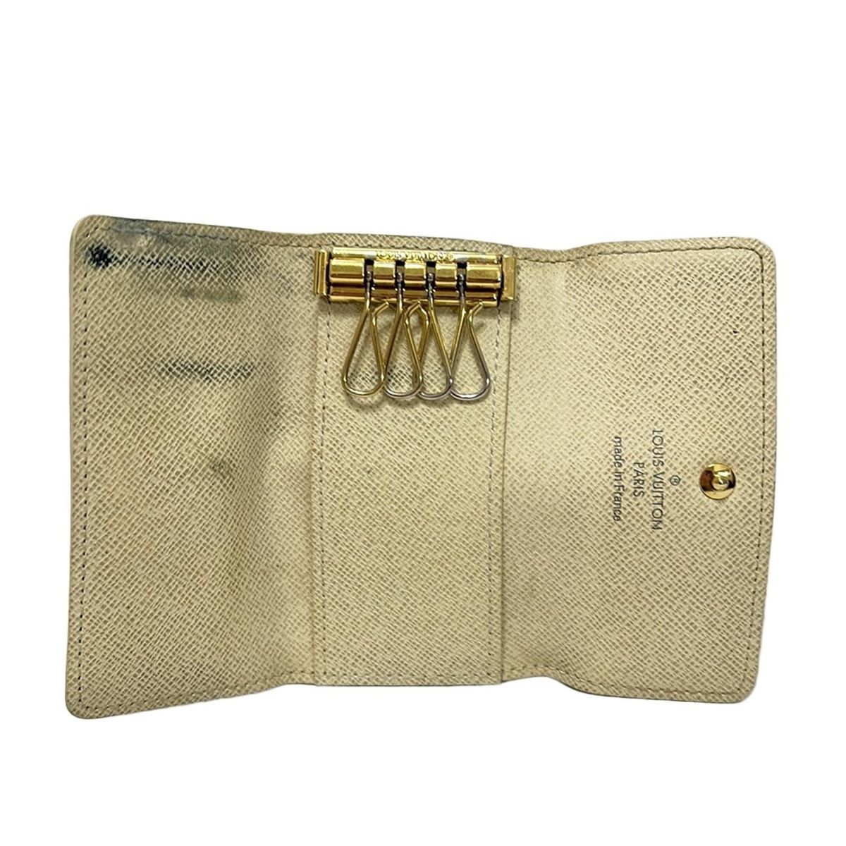 ルイヴィトンキーケースN60020ミュルティクレ4アズールダミエ RFID確認済 ルイヴィトン キーケース LOUIS VUITTON 破格本物 ダミエアズール