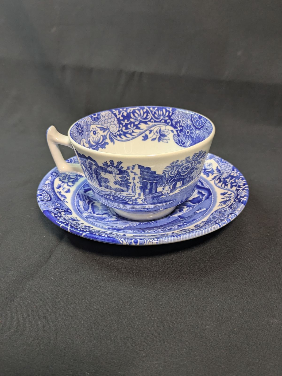 スポード ブルーイタリアン カップ＆ソーサー Spode Blue Italian 英国