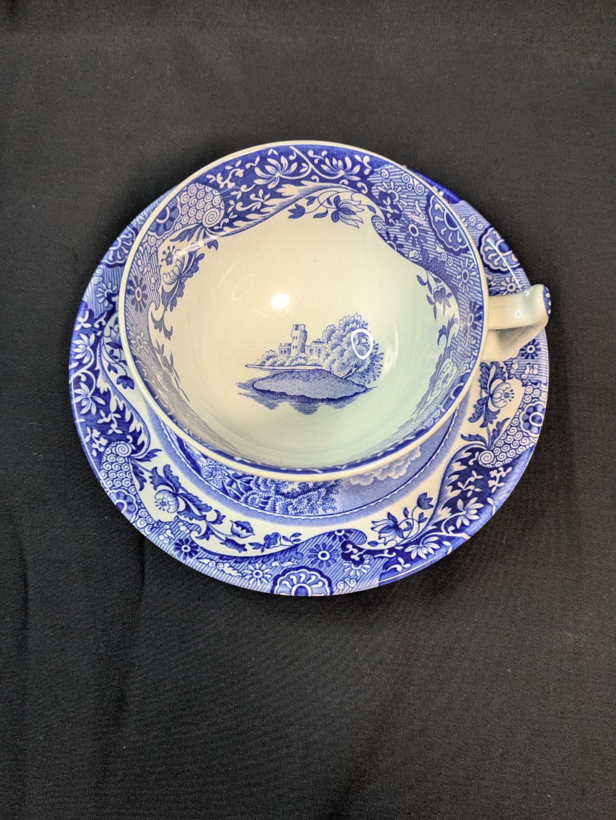 スポード ブルーイタリアン カップ＆ソーサー Spode Blue Italian 英国