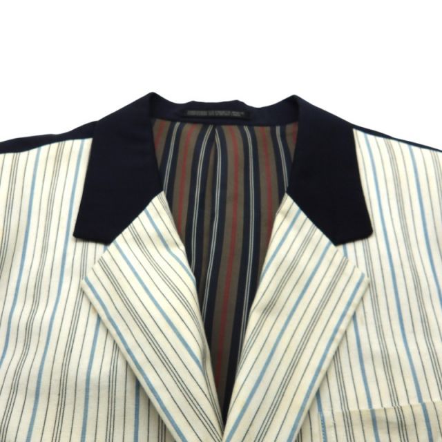 YOHJI YAMAMOTO POUR HOMME 1993ss STRIPE PANEL WOOL JKT サイズM HO