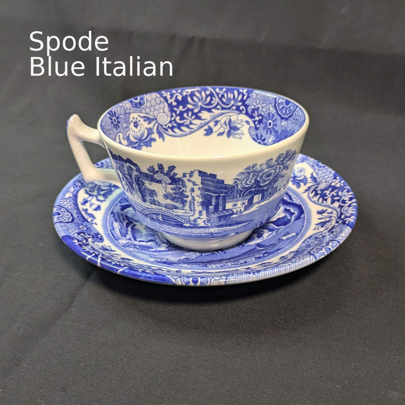 スポード ブルーイタリアン カップ＆ソーサー Spode Blue Italian 英国