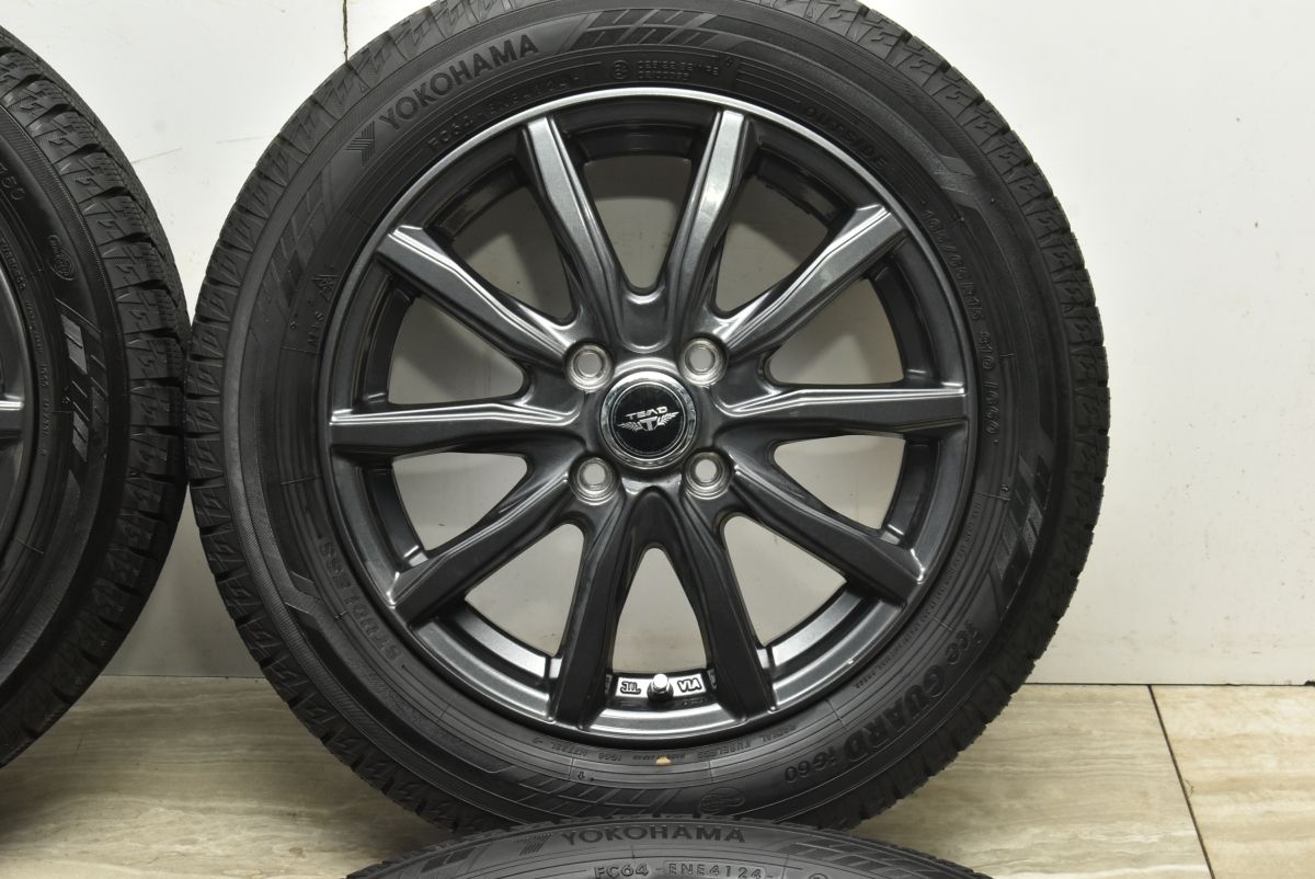 バリ溝 美品】TEAD 15in 4.5J +45 PCD100 ヨコハマ アイスガード iG60