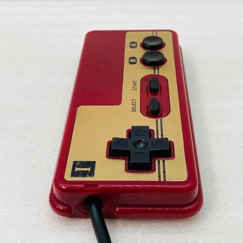 動作未確認】初代 ファミリーコンピュータ FC コントローラⅠ 赤 金