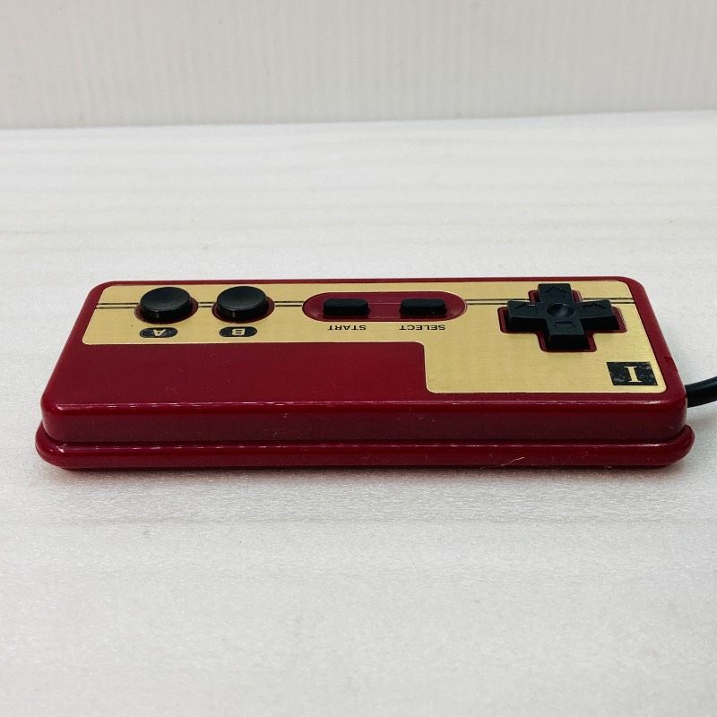 動作未確認】初代 ファミリーコンピュータ FC コントローラⅠ 赤 金