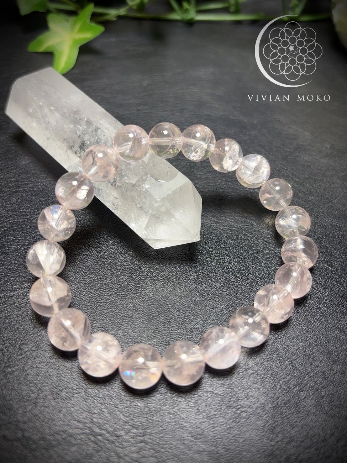 💎天然石 激レア✨🌈虹有✨️高品質✨️高透明✨️桜色 ピンクアイリス