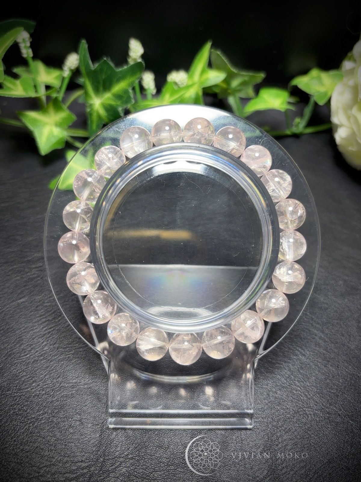 💎天然石 激レア✨🌈虹有✨️高品質✨️高透明✨️桜色 ピンクアイリス