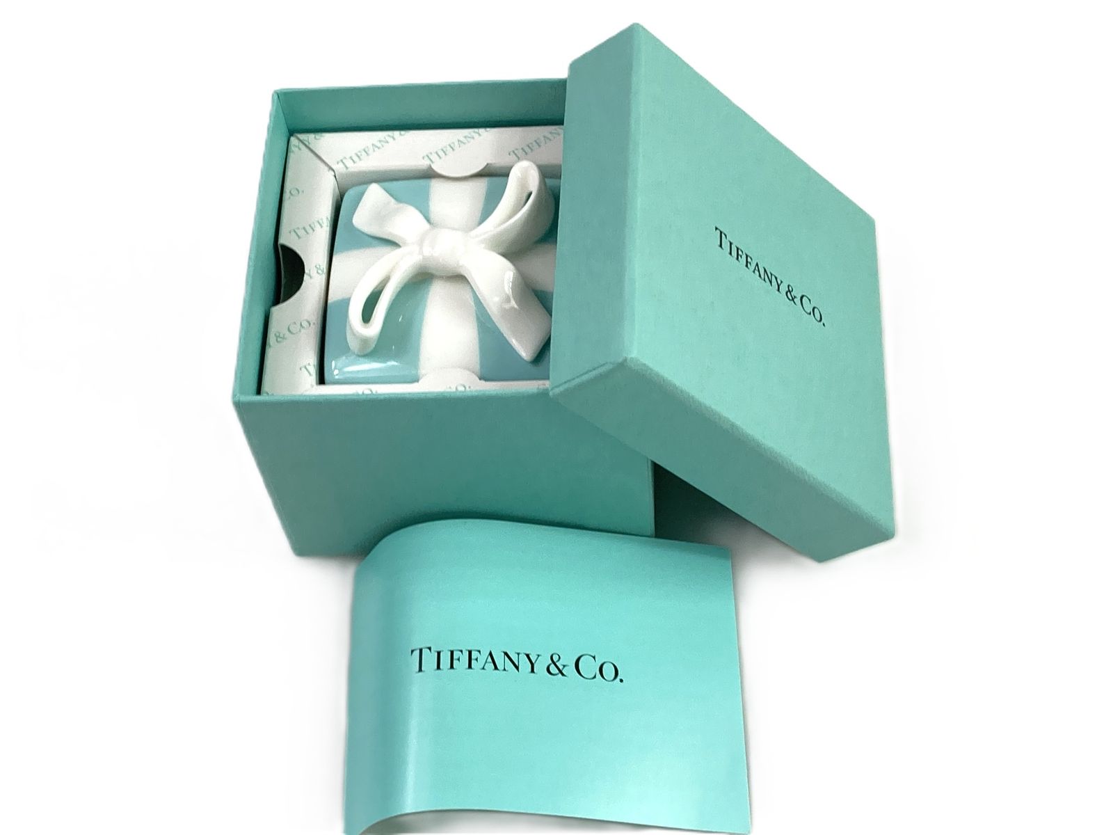 未使用 ティファニー Tiffany＆Co. ブルー リボン 小物入れ ジュエリー