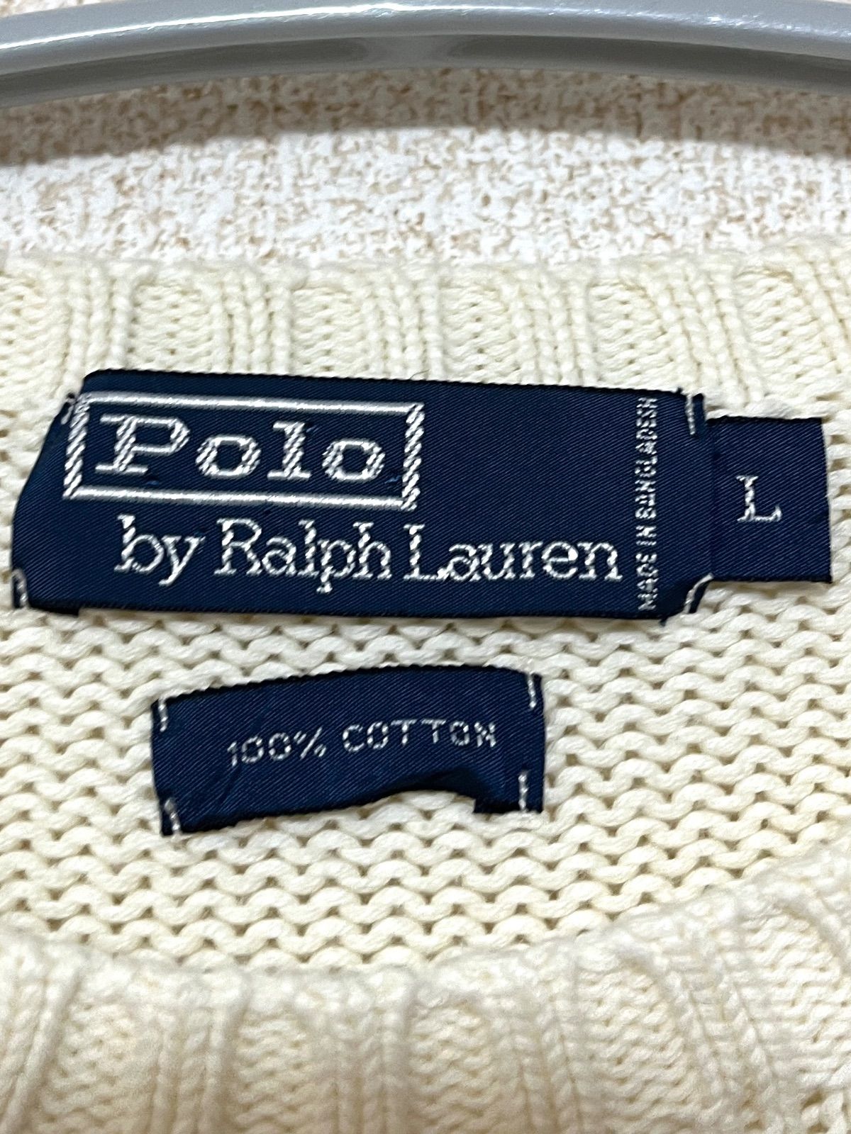 Polo RALPH LAUREN】90-00s コットンボーダーニット L ポロラルフ