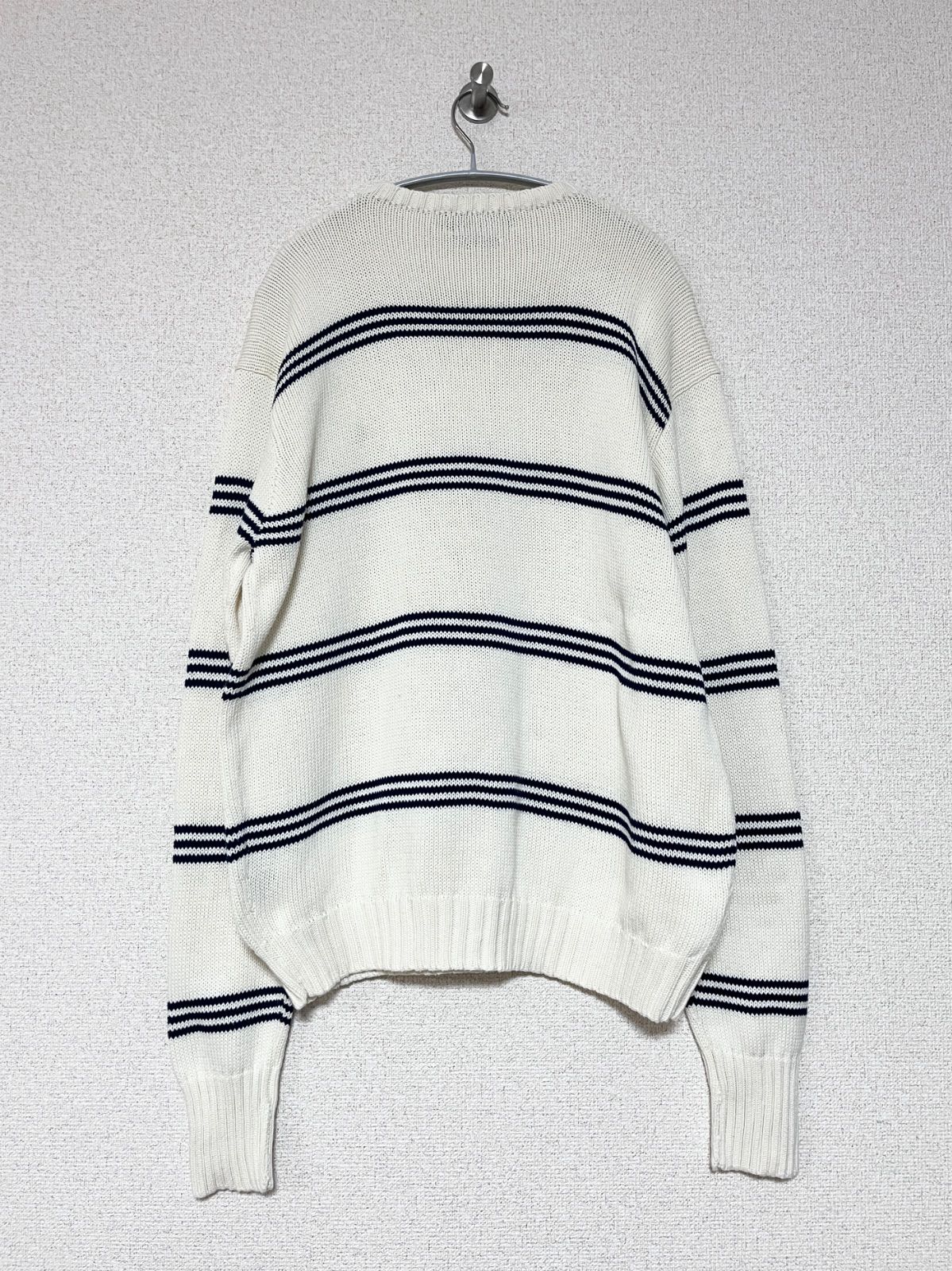 Polo RALPH LAUREN】90-00s コットンボーダーニット L ポロラルフ