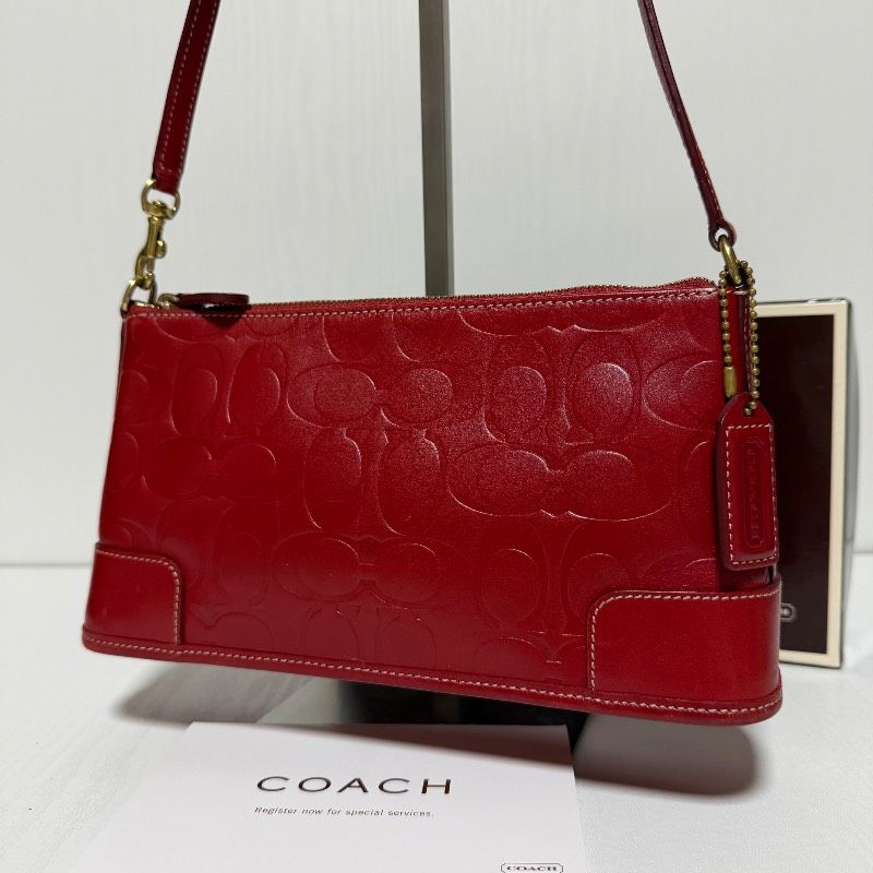 美品/箱付き】COACH コーチ アクセサリーポーチ ワンショルダーバッグ