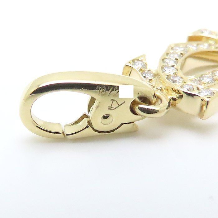 CARTIER カルティエ 2C チャーム ペンダントトップ ダイヤモンド K18YG