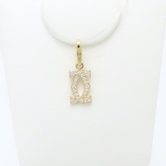 CARTIER カルティエ 2C チャーム ペンダントトップ ダイヤモンド K18YG