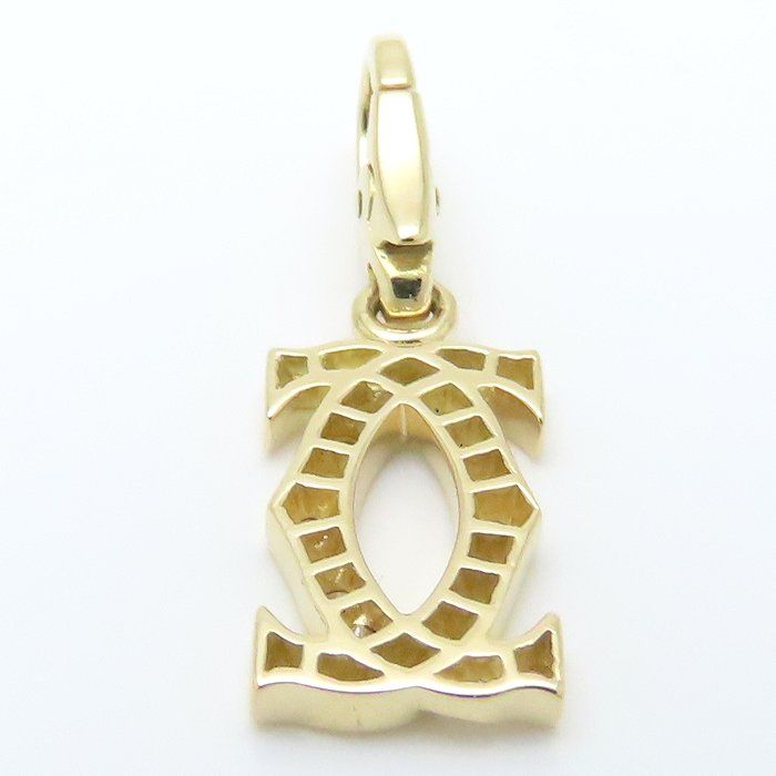 Cartier イエローゴールド ダイヤモンド 2C チャーム ペンダントトップ CARTIER カルティエ 2C チャーム ペンダントトップ ダイヤモンド K18YG