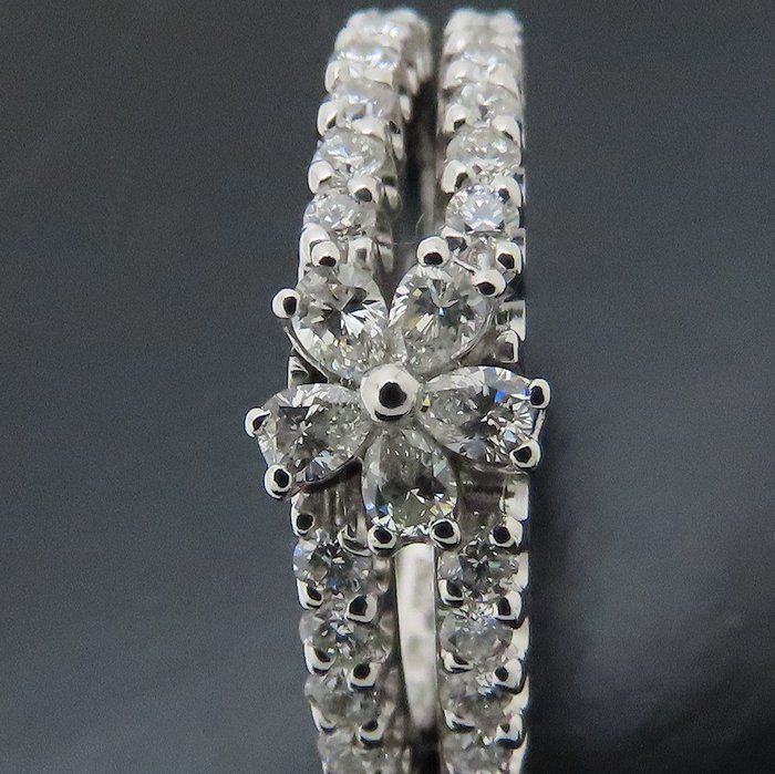 ポンテヴェキオ　Ponte Vecchio リング　K10YG 9号 Ponte Vecchio ポンテヴェキオ フラワー ダイヤモンド リング 指輪