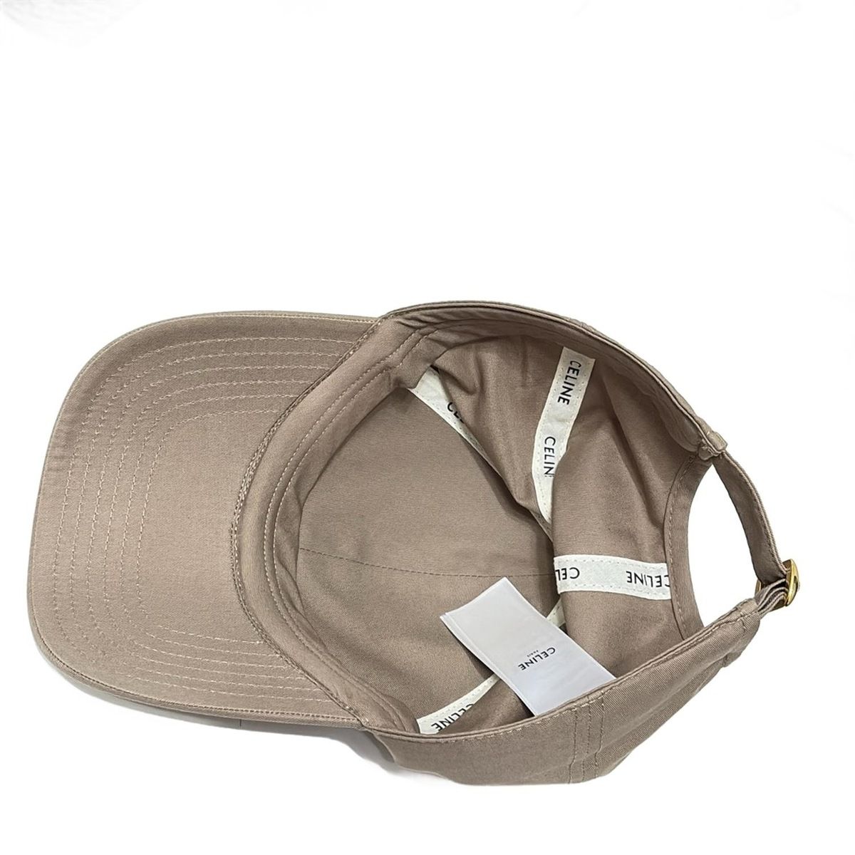 CELINE(セリーヌ) キャップ S美品 - ベージュ×白 トリオンフ ベース