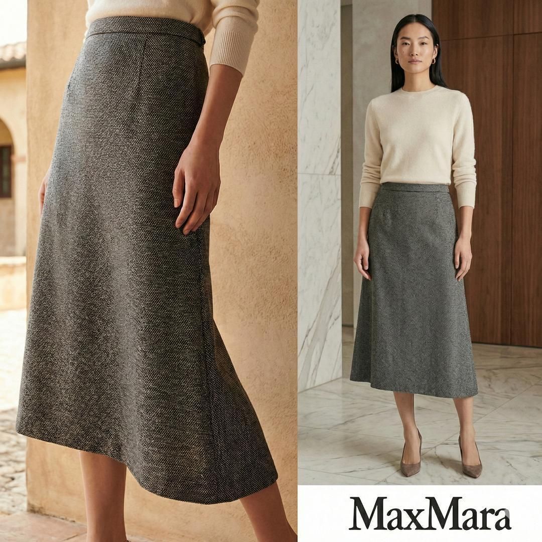 ✨イタリア製✨ マックスマーラ 42 スカート 春夏 ストレッチ 上品 清楚 白 ✨イタリア製✨ マックスマーラ 42 スカート 春夏 ストレッチ 上品