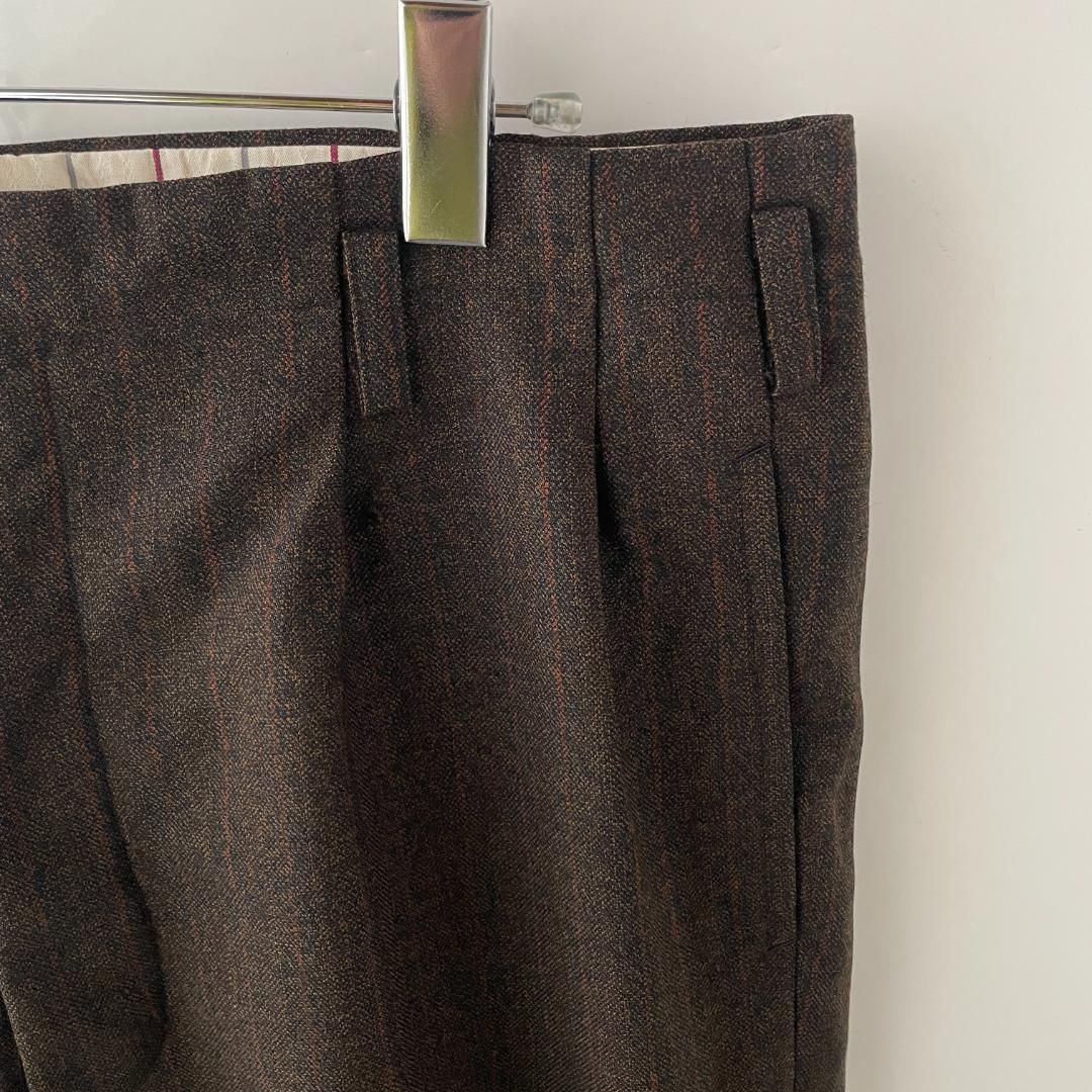 50s 60s ウールスラックス DEPONIRTホック ストライプ ビンテージ