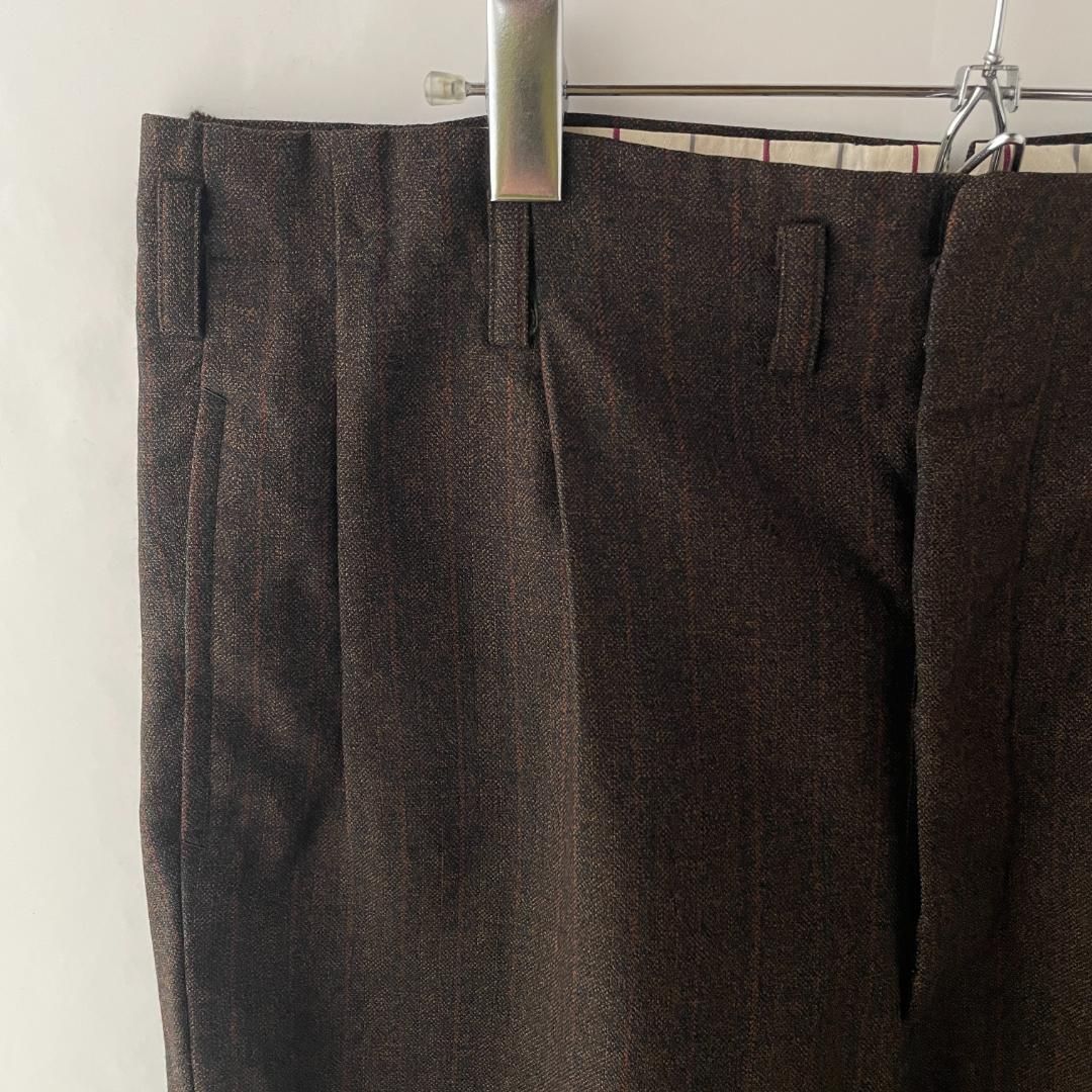 50s 60s ウールスラックス DEPONIRTホック ストライプ ビンテージ