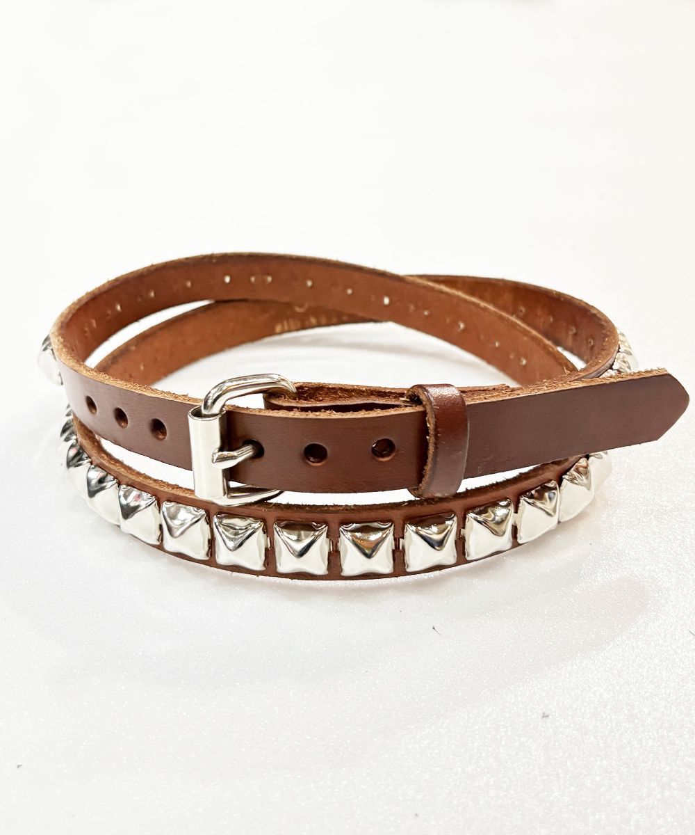 新品、未使用]BRACKNEY LEATHER WORKS - 3/4” PYRAMID 1ROW BELT