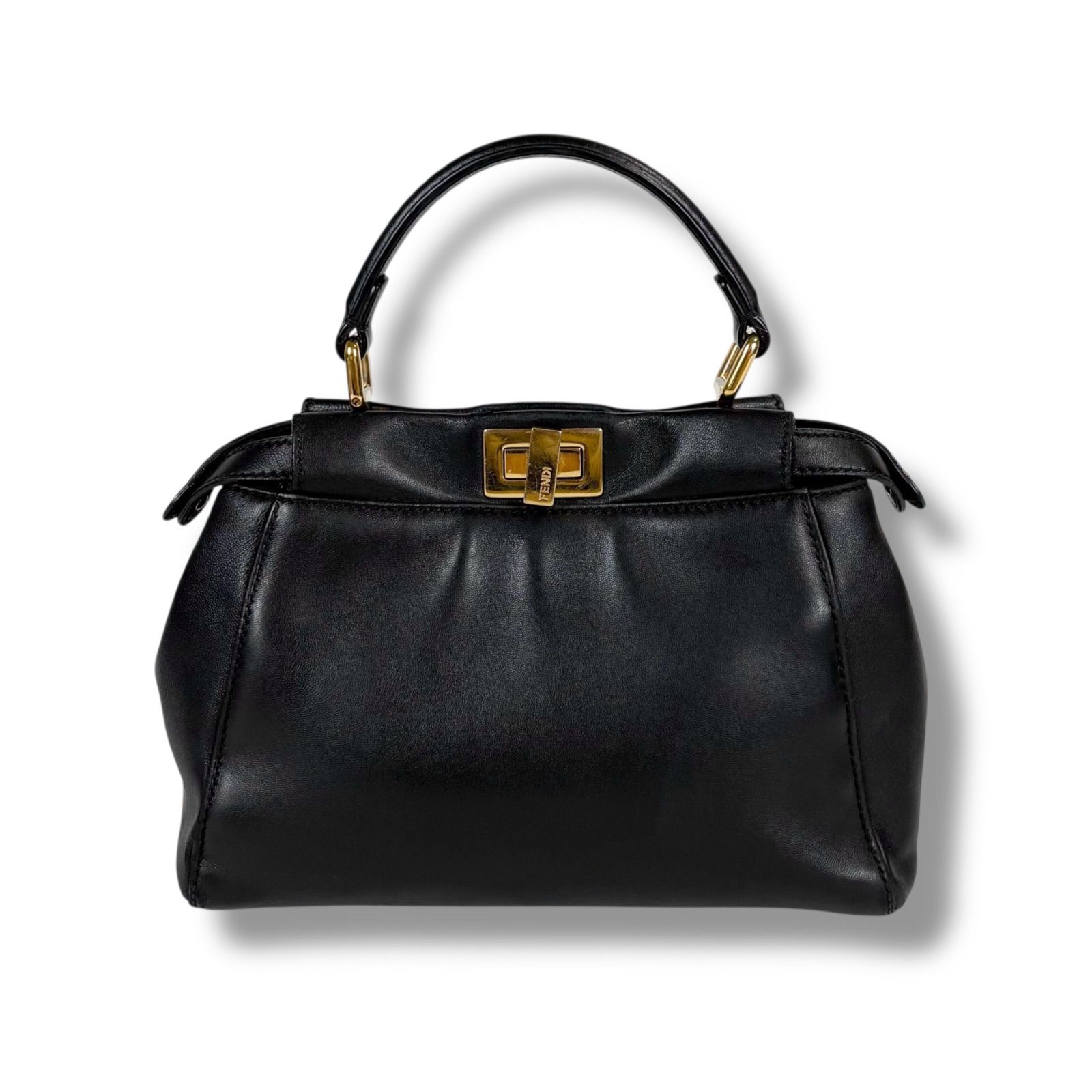 フェンディ FENDI ピーカブー Peekaboo ミニハンドバッグ ブラック 黒 