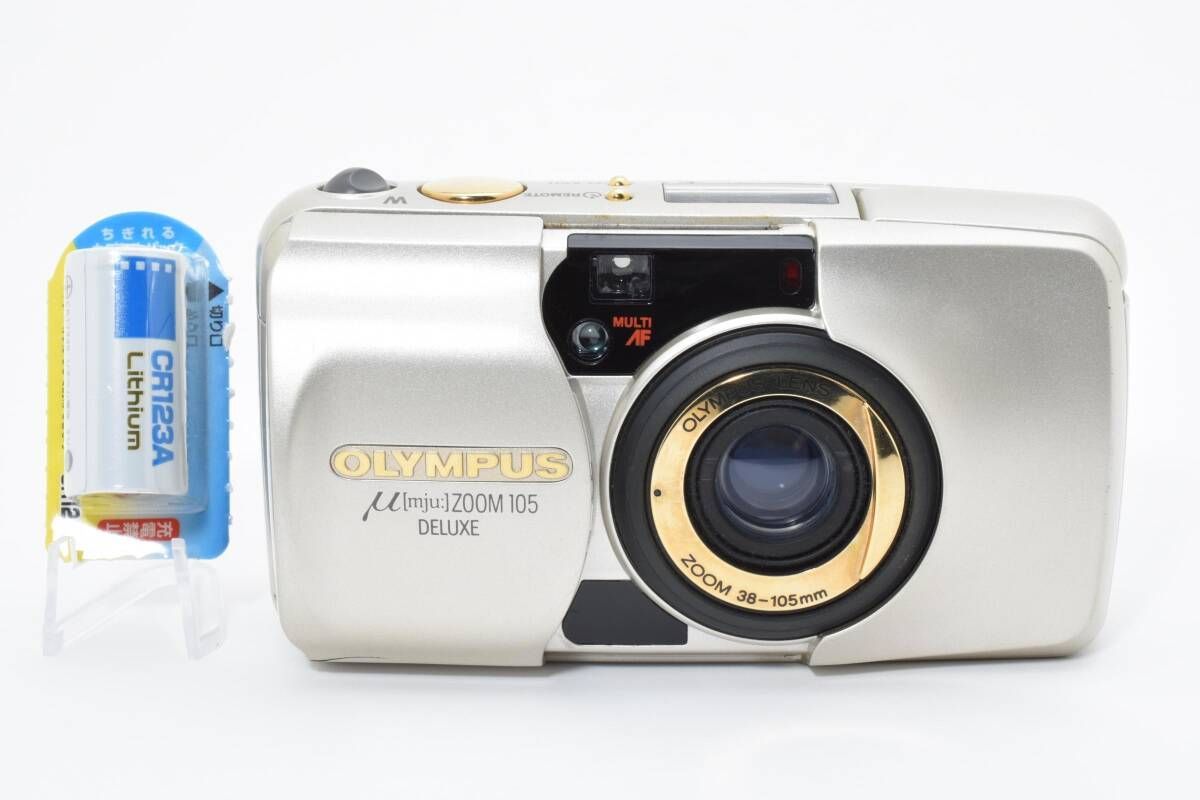 μ ZOOM 105 OLYMPUS 良品 ☆良品☆オリンパス OLYMPUS μ [mju:] ZOOM 105 DELUXE 《CR123A付属