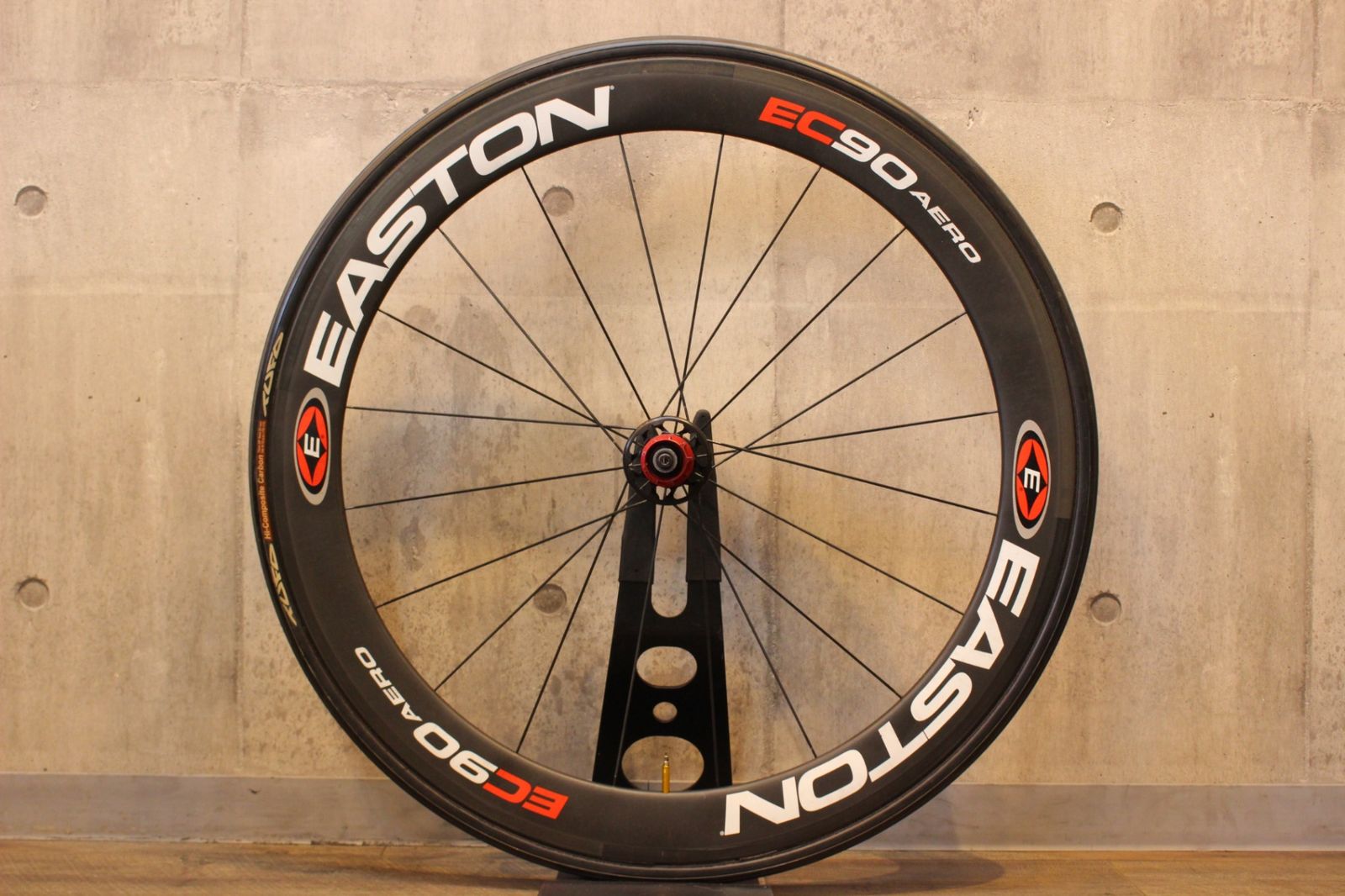 難あり EASTON EC90 AERO チューブラー ホイール シマノフリー イーストン EASTON EC90 AERO カーボン チューブラー リアホイール