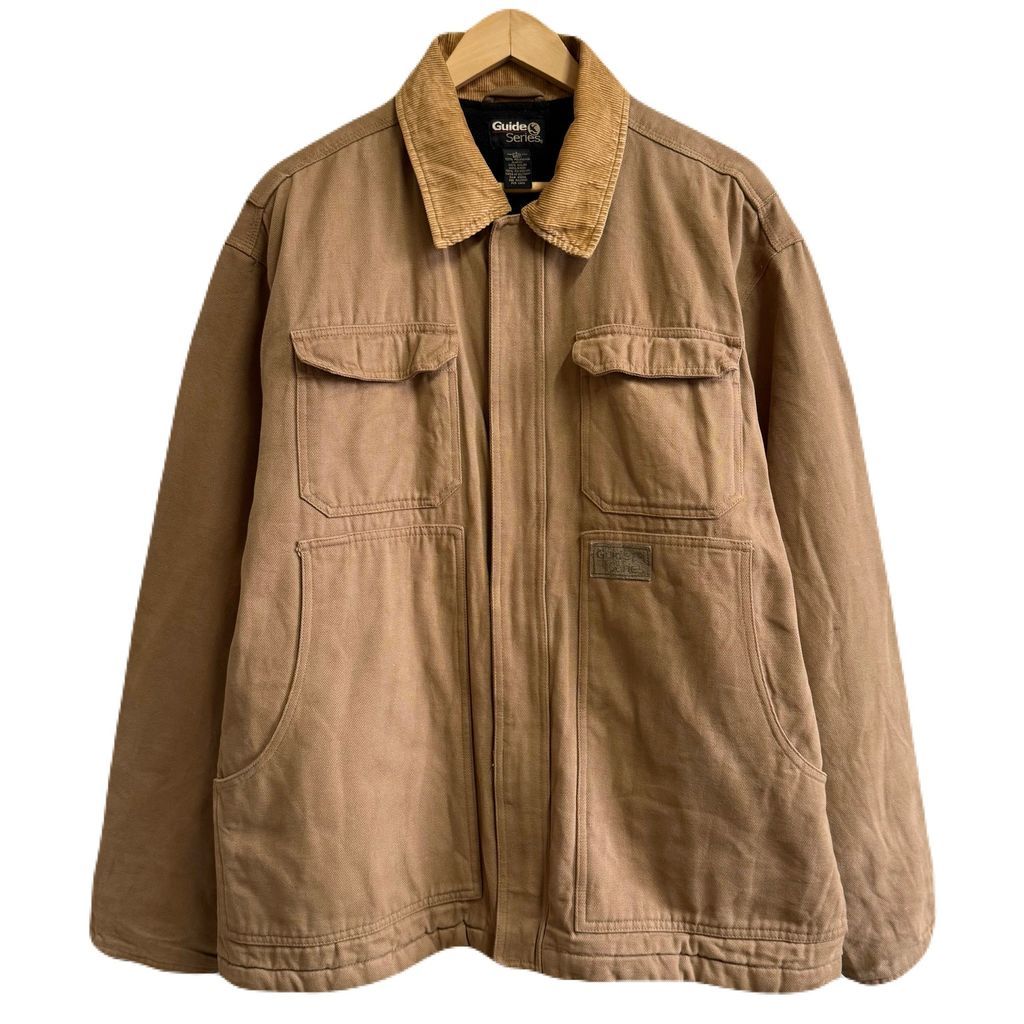 Guide series キャンバスワークジャケット ダック地 裏起毛 襟