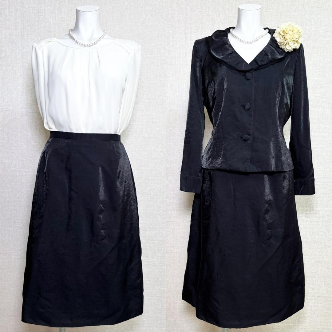 ◎当日発送可能【美品】ユキトリイ セレモニー シルク混 光沢ブラック