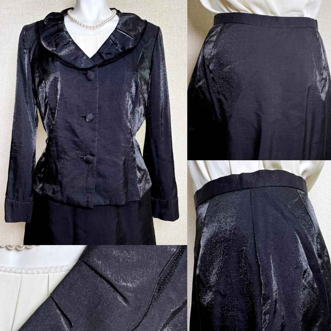 ◎当日発送可能【美品】ユキトリイ セレモニー シルク混 光沢ブラック