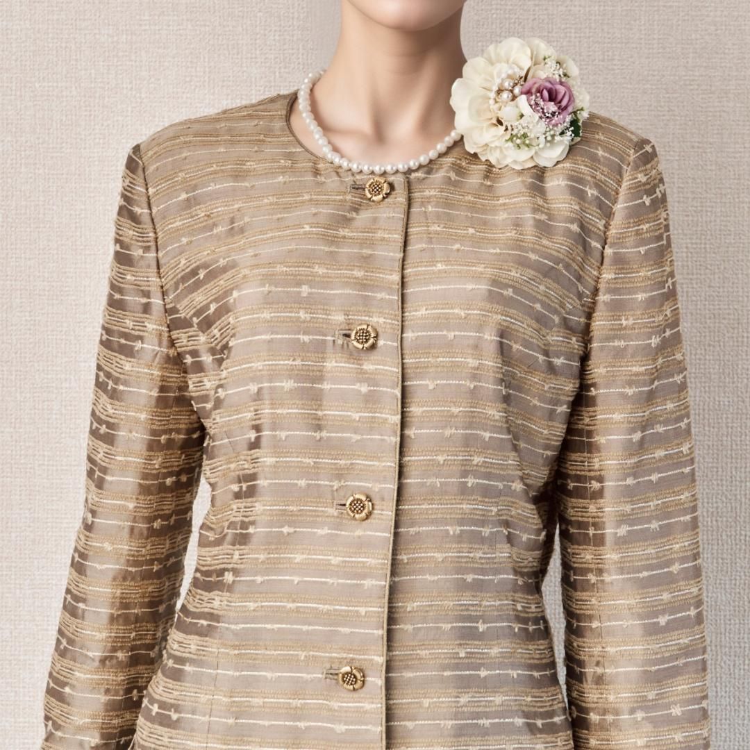 〇当日発送可能！桂由美 最高級セレモニー 9号 シルク混 ロング丈