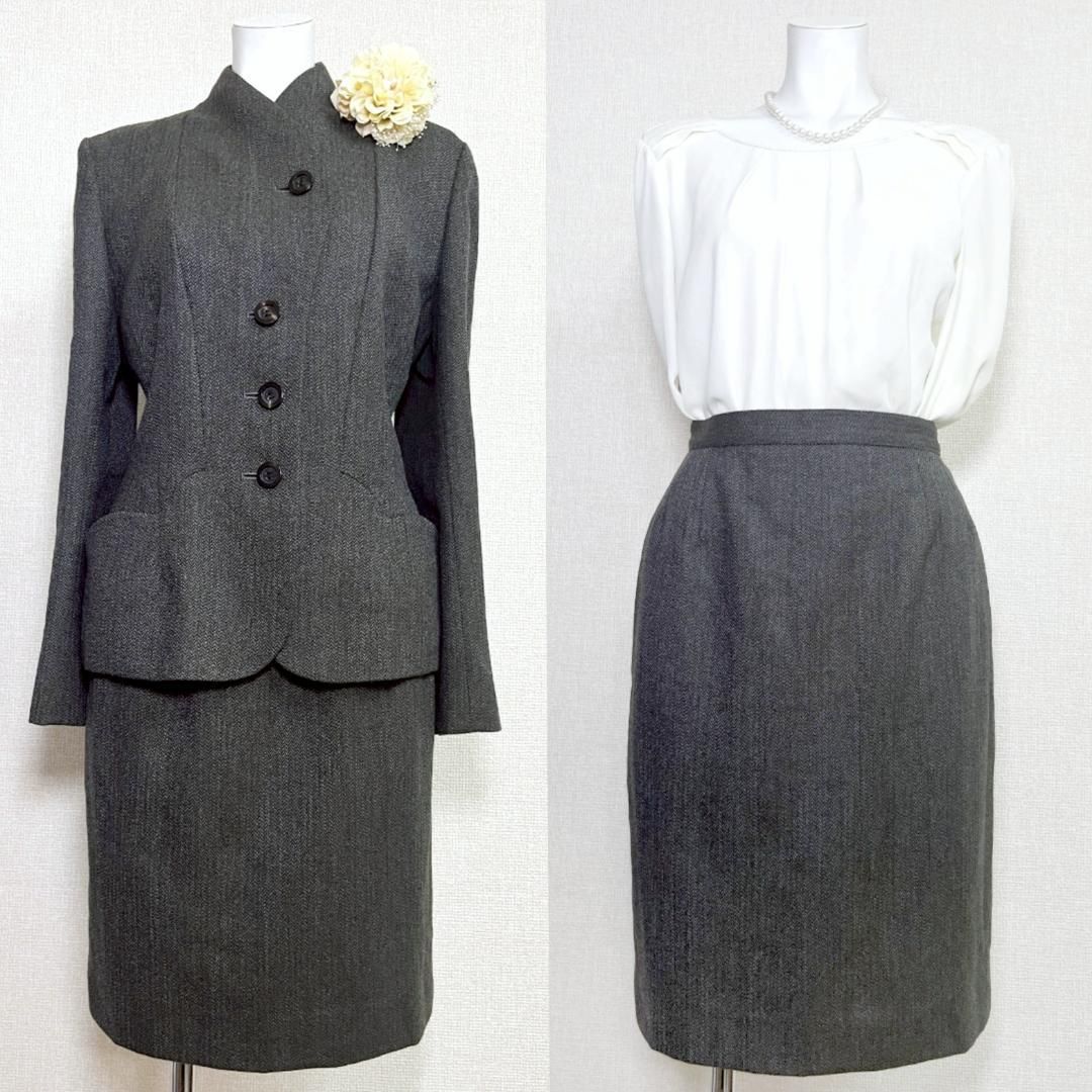 ★美品 yoshie inaba ヨシエイナバ グレー オフィス カジュアル Ｍ 楽天市場】yoshie inaba ヨシエイナバ セットアップ 良好 サイズ