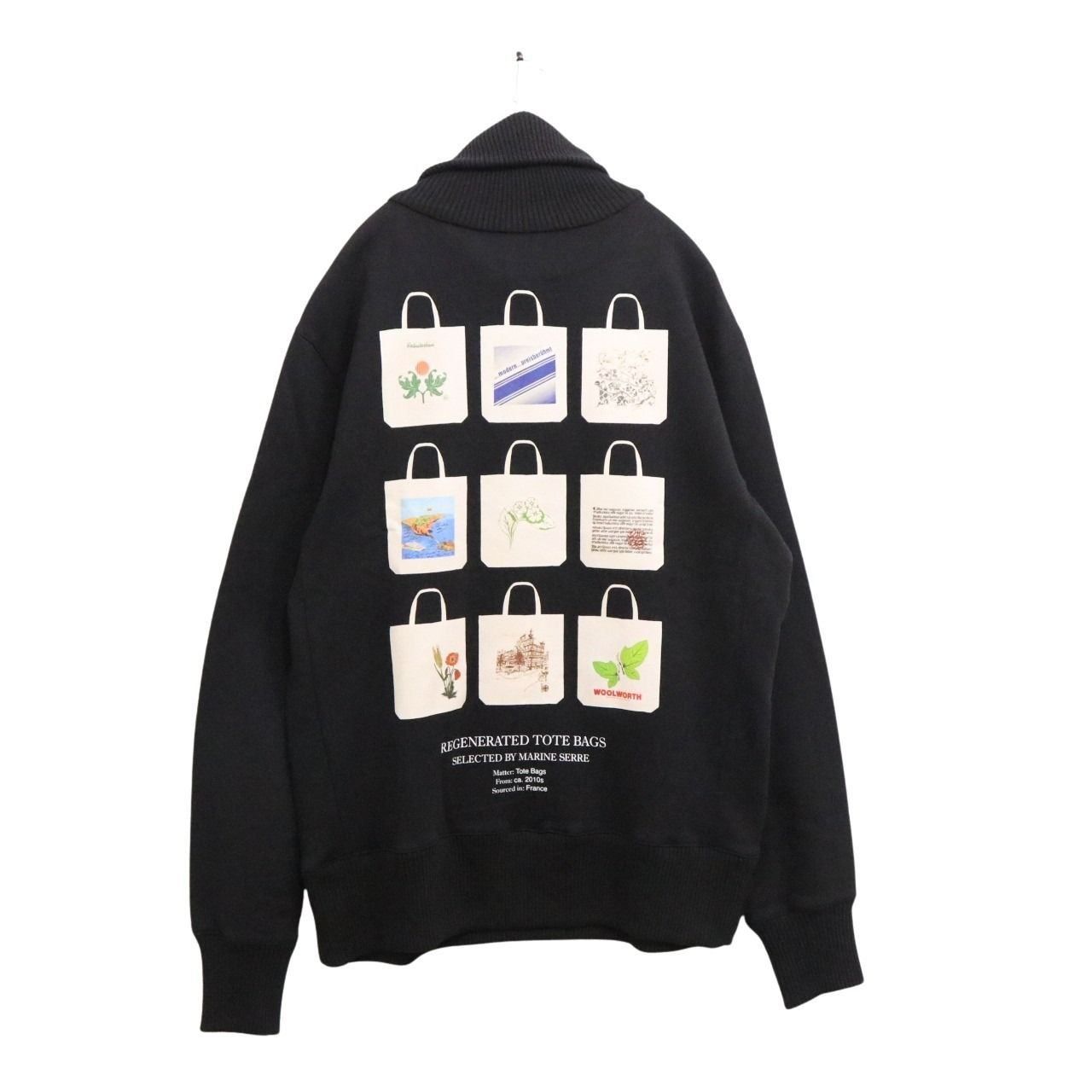 中古A】MARINE SERRE マリーンセル M メンズ ハーフジップ スウェット 