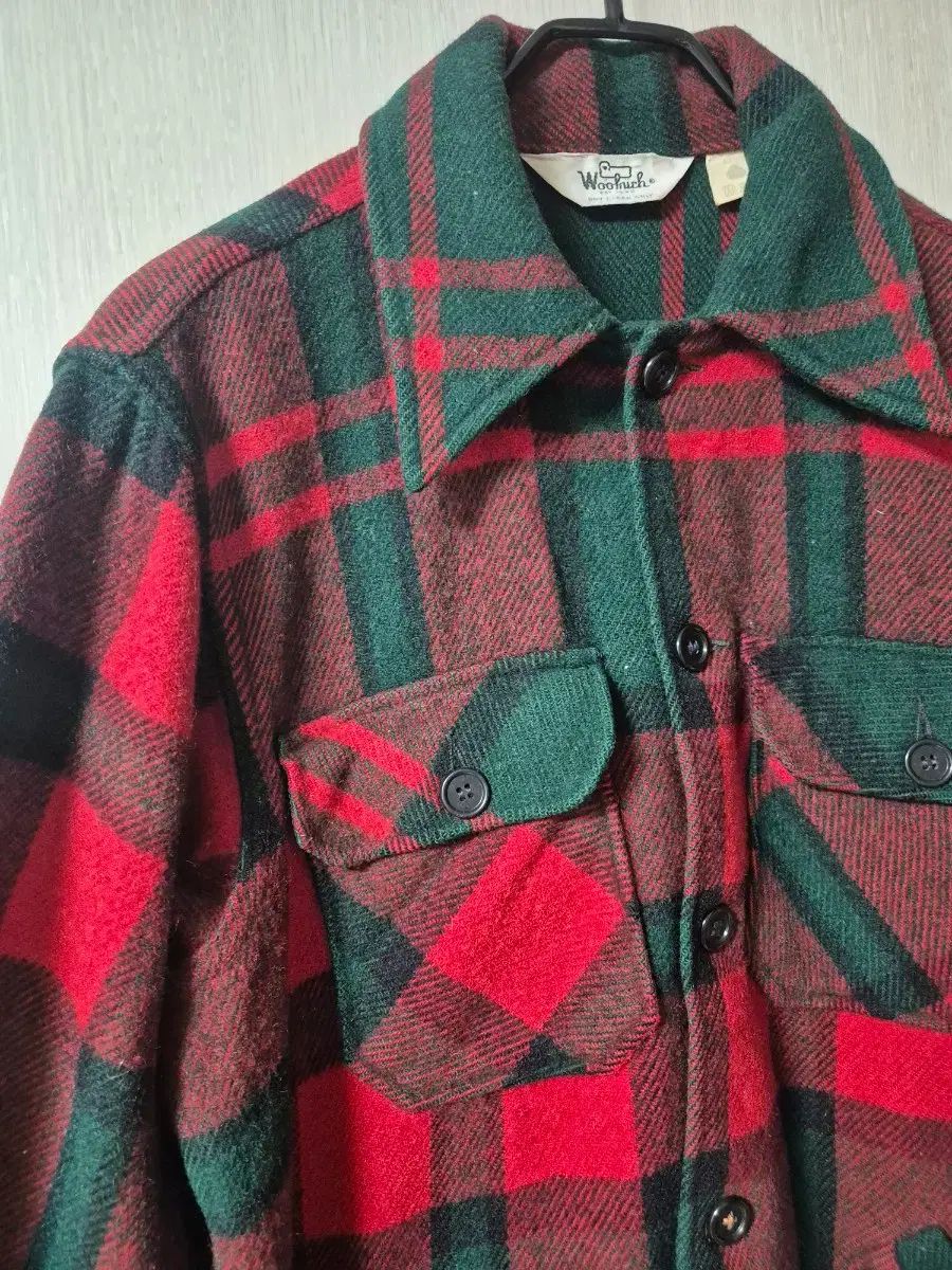 WOOLRICH(ウールリッチ) USA マルチポケット レッド タータンチェック ウールシャツ M