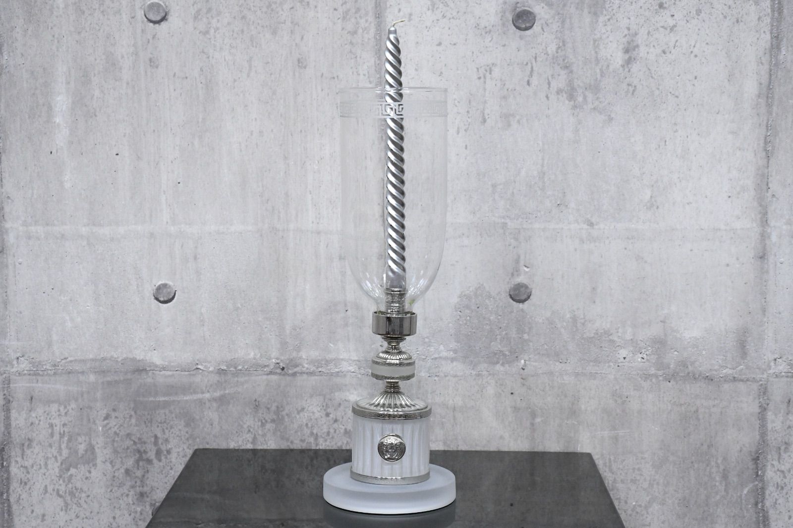 EKK58 ヴェルサーチ VERSACE ガラス キャンドルホルダー キャンドル