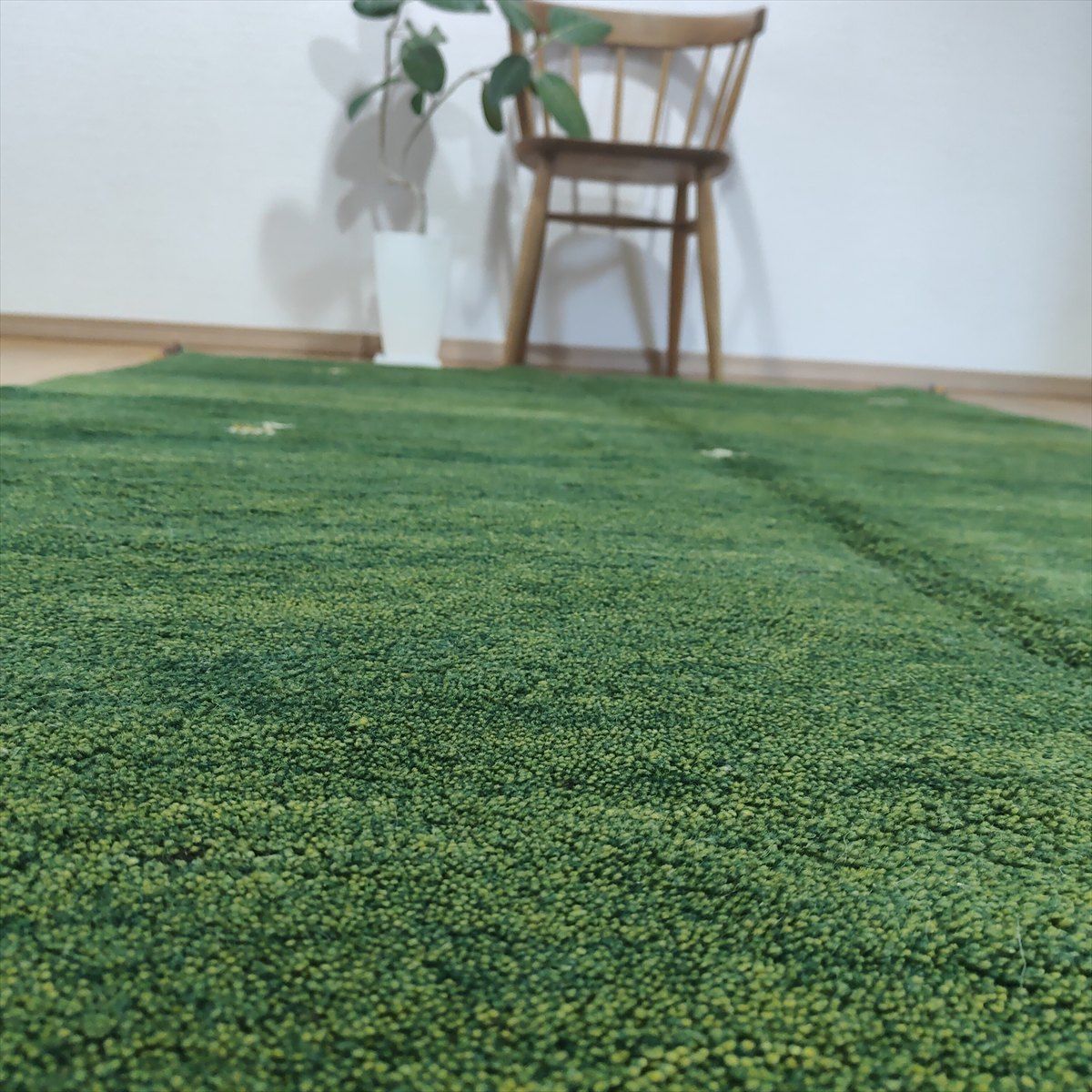 ギャベ 緑と青のラグ 約110x150cm ギャッベ 【公式通販】