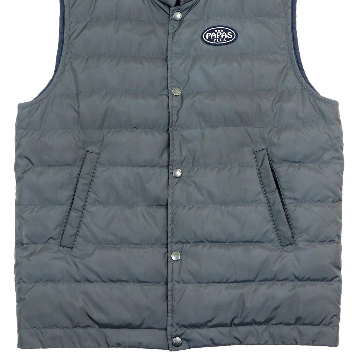 M450】【美品】【日本製】Papas パパス ダウンベスト 一部難有 サイズM