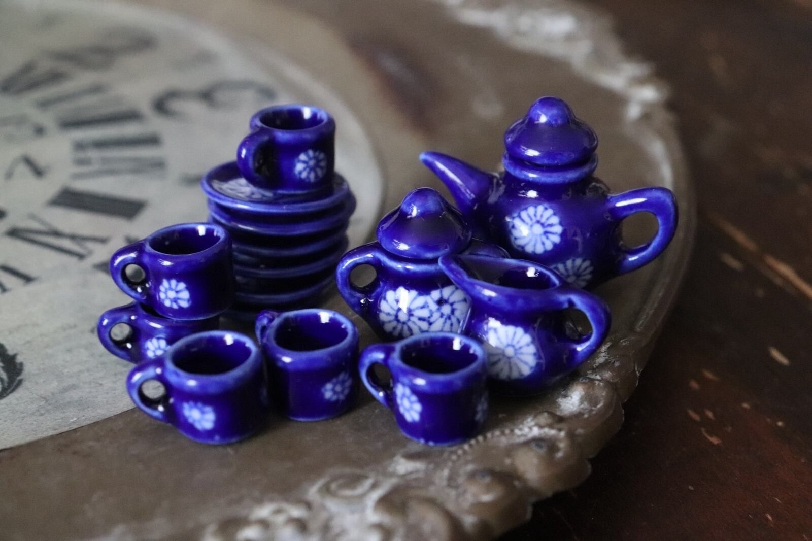 No.W34 訳あり ミニチュア 陶器食器set 訳あり小さな陶器set - メルカリ