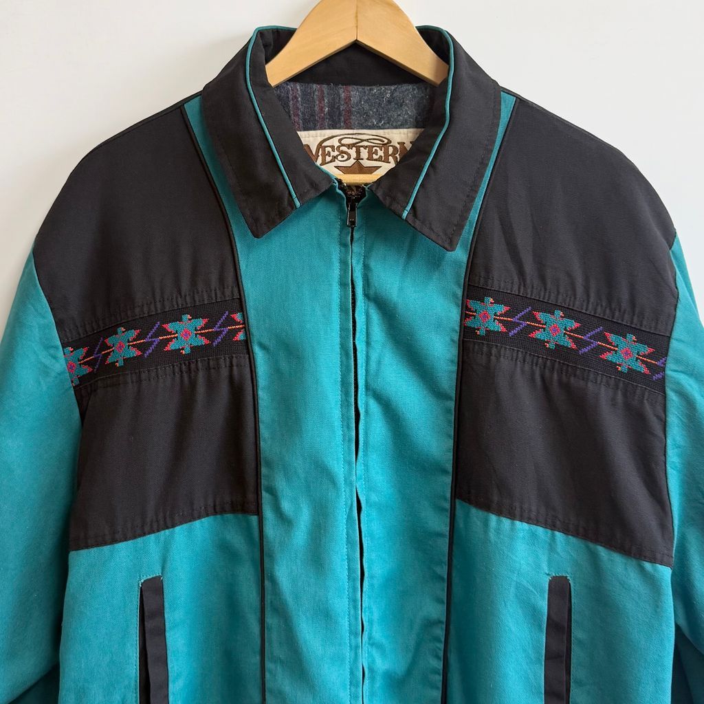 80's〜 vintage ビンテージ USA製 WESTERN FRONTIER ネイティブ柄