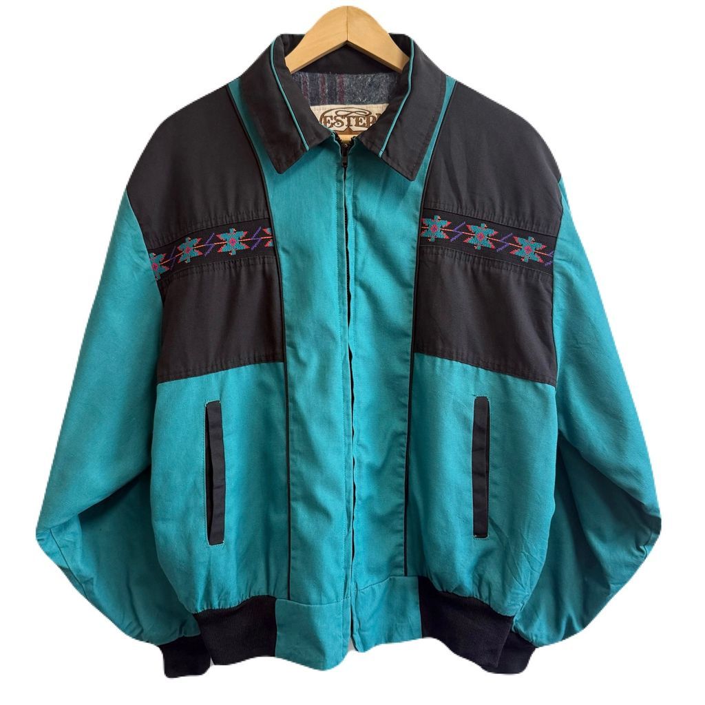 80's〜 vintage ビンテージ USA製 WESTERN FRONTIER ネイティブ柄