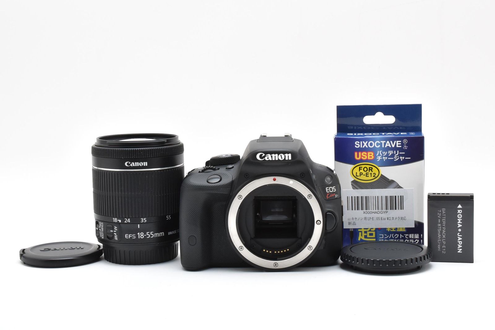 □ 美品 □キヤノン Canon Kiss X7 レンズセット EF-S 18-55mm F3.5