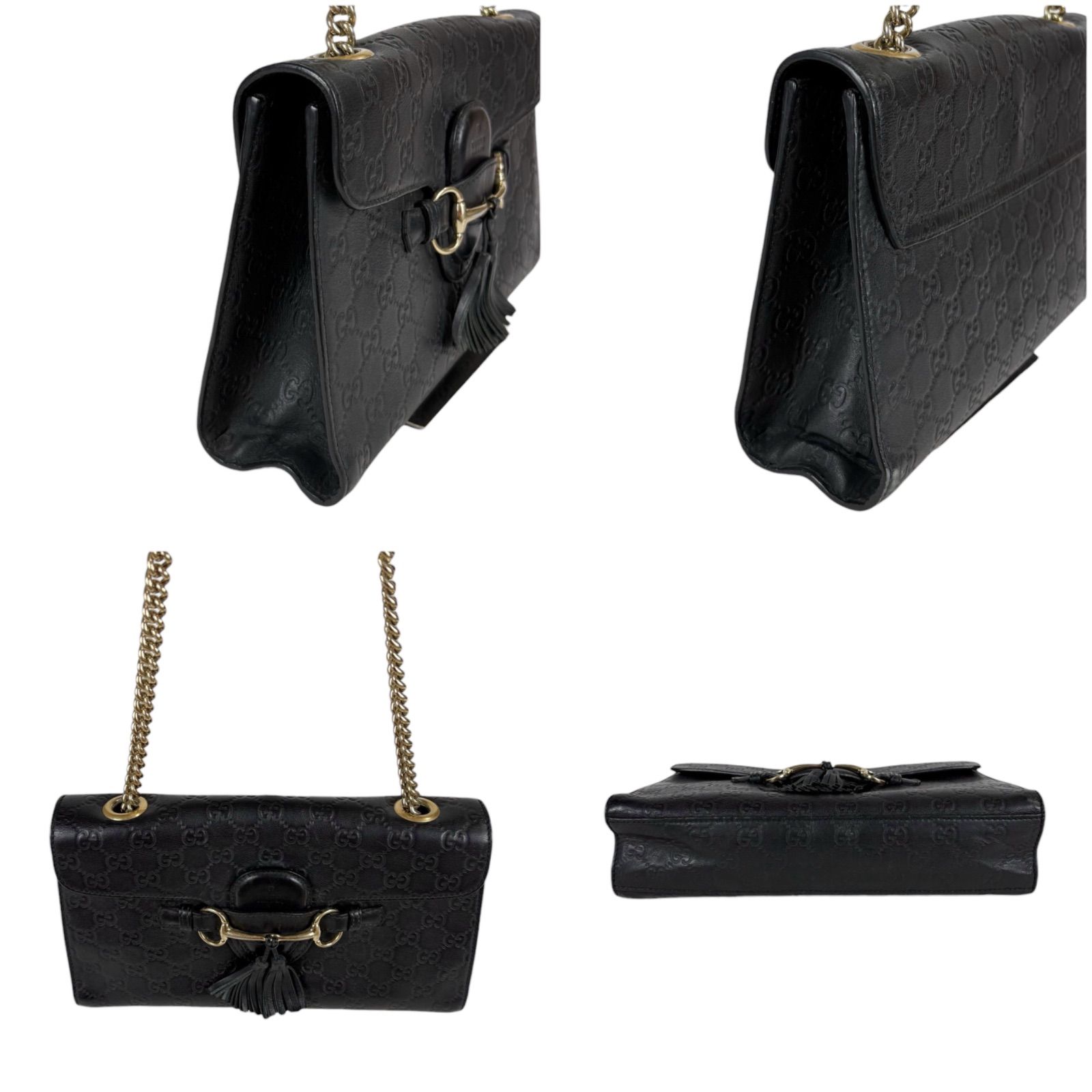 GUCCI 長財布 エミリー ホースビット シマレザー タッセル - GUCCI 