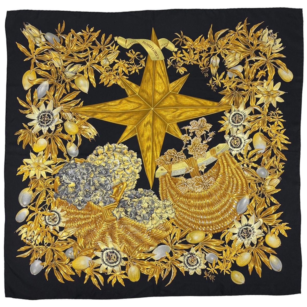 エルメス HERMES カレ 90 PASSIFLORES パッションフラワー スカーフ