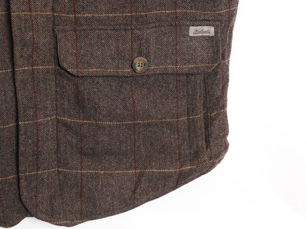 ウールリッチ ツイード ウール ベスト メンズ M / フルジップ 裏 ボア